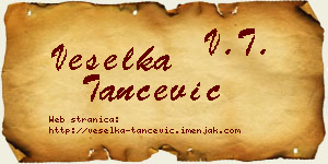 Veselka Tančević vizit kartica